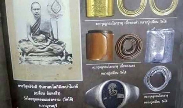 ตะกรุดลูกอมโลกธาตุ หลวงปู่เปลี่ยน วัดใต้ จ.กาญจนบุรี